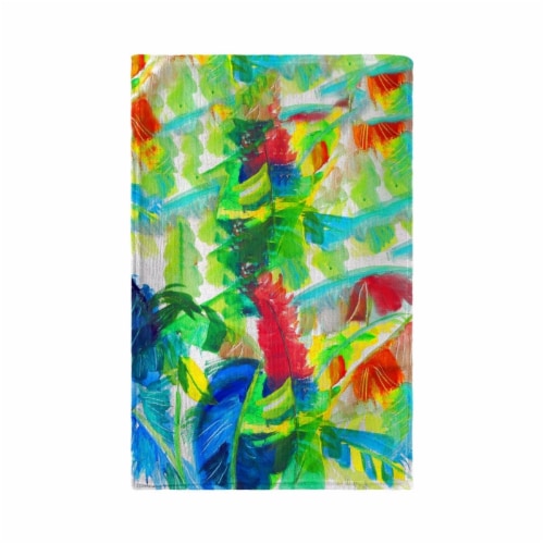 Betsy Drake KT1113 Abstract Palms Kitchen Towel Perspective: front