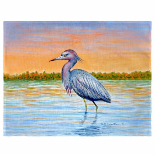 Betsy Drake PM493 Heron & Sunset Place Mat - Set of 4 Perspective: front