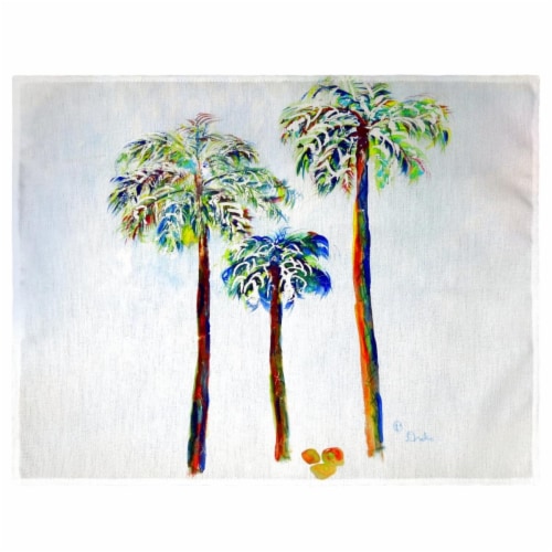 Betsy Drake PM1106 Three Palms Place Mat - Set of 4 Perspective: front