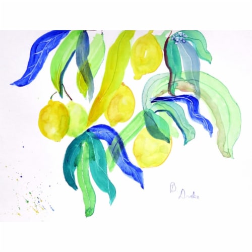 Betsy Drake PM1112 Lemon Tree Place Mat - Set of 4 Perspective: front
