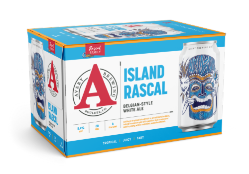 Avery Brewing Co. Island Rascal Belgian Style White Ale Perspective: front