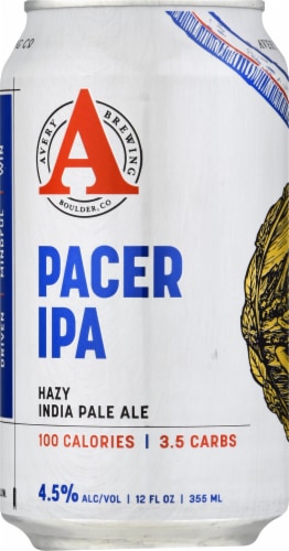 Avery Brewing Co. Pacer IPA 100 Calories Perspective: front