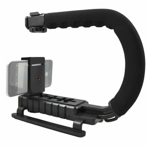 Vivitar Camera And Smartphone Sports Action Grip With Phone Clamp And Cold Shoe Perspective: front
