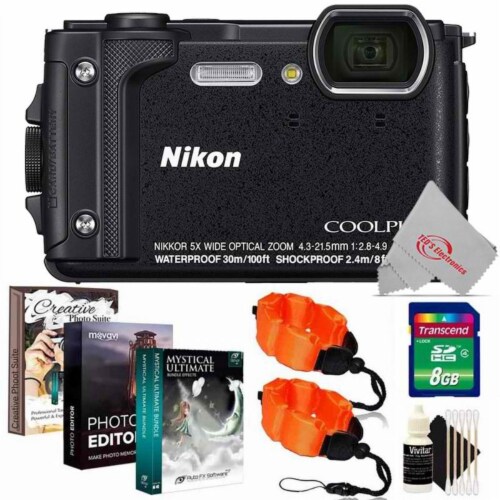 Nikon Coolpix W300 16mp Digital Camera Black + 8gb Accessory Kit