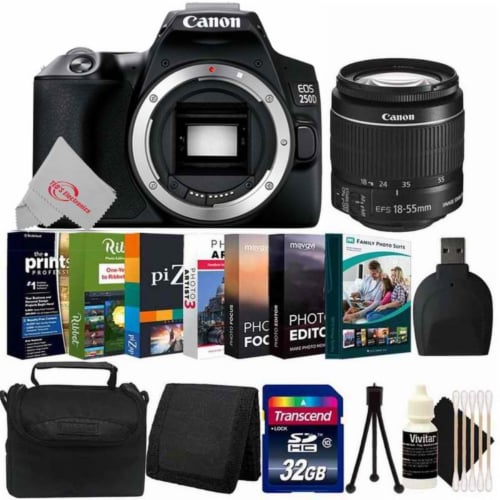Canon Eos 250d Rebel Sl3 24.1mp Dslr Camera + 18-55mm Lens