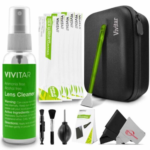 Vivitar Professional Cleaning Kit For Camera Sensor Cleaning Swabs And Case Perspective: front
