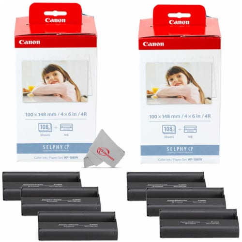 Two Pack Canon KP-108IN Selphy Color Ink 4x6 & Paper Set for SELPHY CP910  CP900, 1 - City Market