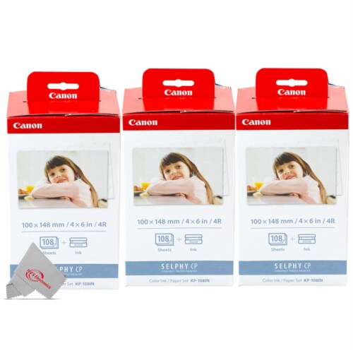 Canon KP-36IP Color Ink/Paper Set for CP Printers, 4x6 Paper, 36 Sheets,  3-Pack