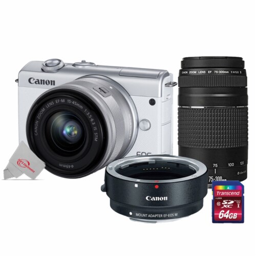 Canon Eos M200 24.1mp Apsc Mirrorless Digital Camera White With 15