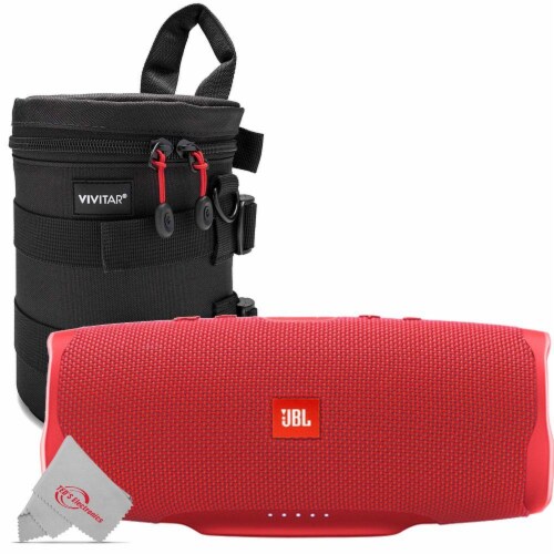 JBL Charge 4 Red Portable Bluetooth Speaker w/Case 