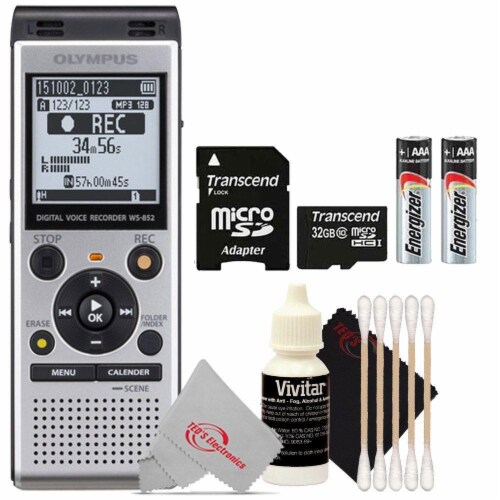 Olympus Ws852 V415121su000 Digital Voice Recorder (silver) + Top