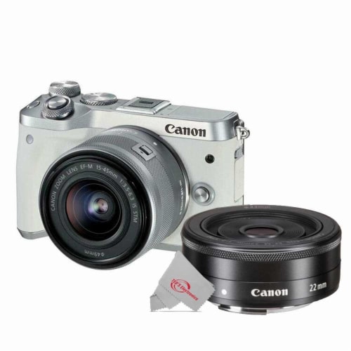 Canon Eos M6 24.2mp Mirrorless Digital Camera White With 15-45mm