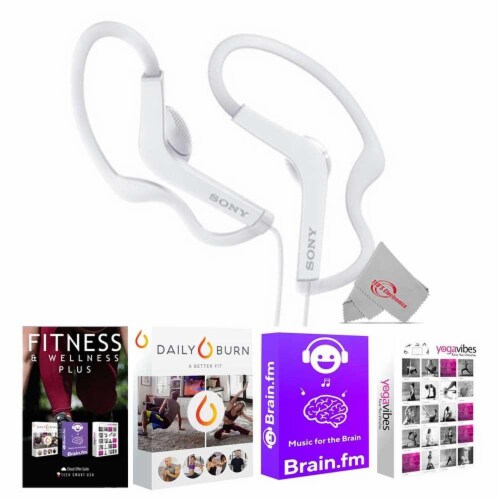 Sony Mdr as210ap Sports In ear Headphones White Fitness Software Suite 1 King Soopers