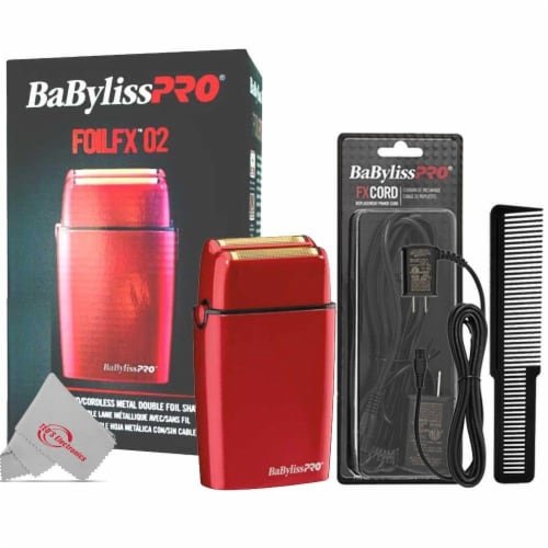 Babyliss Pro Foilfx02 Cordless Metal Red Double Foil Shaver