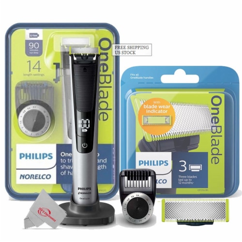 Philips Norelco Oneblade Pro Hybrid Electric Trimmer And Shaver With 1 Pack Replacement Blade Perspective: front