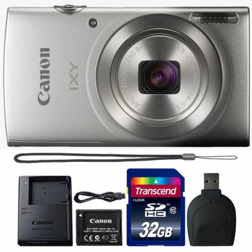 Canon Ixy 180 Digital Camera Silver With 32gb Essential Accesory Kit, 1 - Kroger Canon Ixy 180 Digital Camera Silver With 32gb Essential Accesory Kit, 1 - Kroger