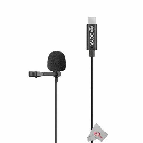 Boya By-m3 Digital Omnidirectional Lavalier Microphone Usb-c Cable For Android Perspective: front