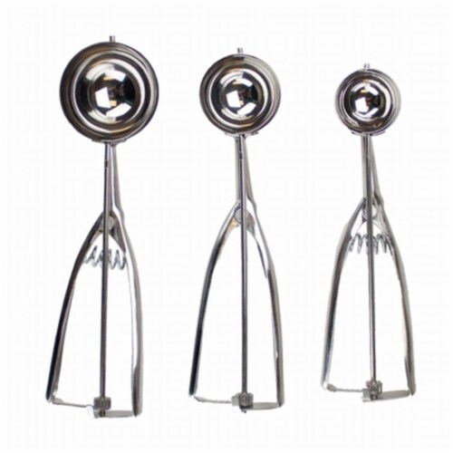 Brybelly Holdings KICE-201 Stainless Steel Mechanical Ice Cream Scoops&#44; Pack of 3 Perspective: front