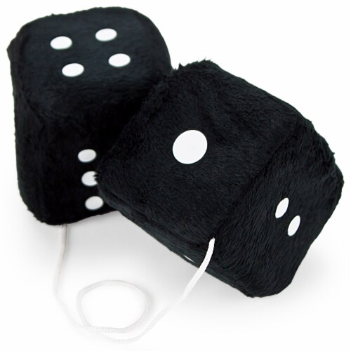 Pair of Black 3in Hanging Fuzzy Dice, 1 each - King Soopers