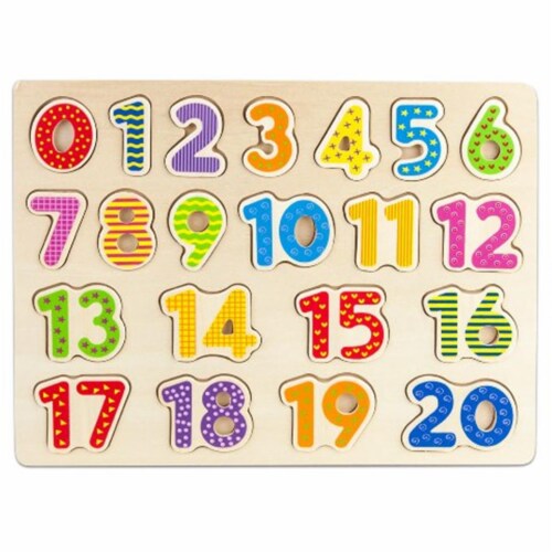 BrybellyHoldings TPUZ-303 Professor Poplars Wooden Numbers Puzzle Board Perspective: front