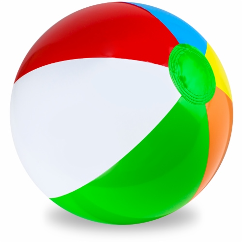 36" Six-Color Beach Ball Perspective: front