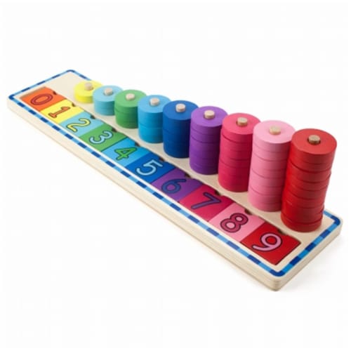 Brybelly Holdings TCDG-013 Wooden Wonders Colorful Counting Number Stacker Perspective: front