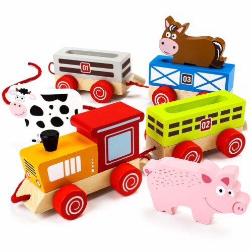 Brybelly TCDG-029 Push n Pull Busy Barnyard Train Perspective: front