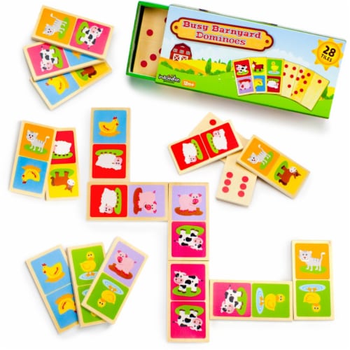 Brybelly TCDG-032 Busy Barnyard Dominoes Perspective: front