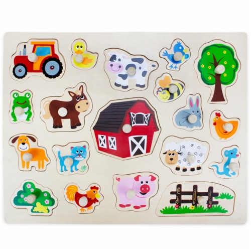 Jumbo Barnyard Helpers Peg Puzzle Perspective: front