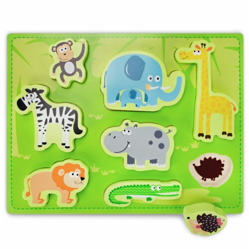 Chunky Exotic Safari Puzzle Board Perspective: front