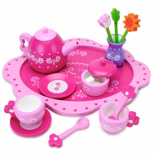Brybelly TEAT-009 Pink Blossoms Tea Set for Two Perspective: front