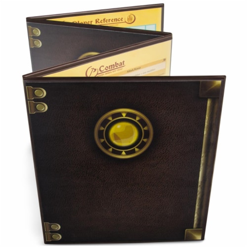Brybelly Holdings GRPG-004 The Masters Tome Customizable DM Screen, Brown Perspective: front