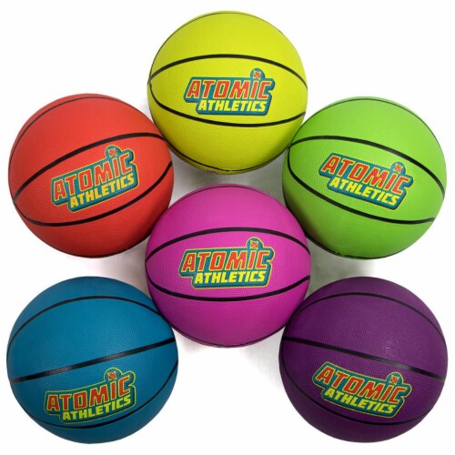 Brybelly SBAL-402 6 Youth Size Neon Basketballs Perspective: front