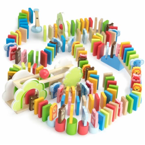 Brybelly TCDG-053 Zoo Pals Domino Rally Playset Perspective: front