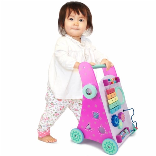 Pink Push-n-Play Walker Perspective: front