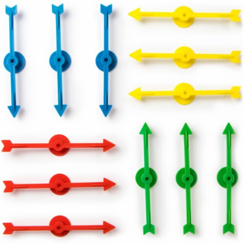 Brybelly TBGA-101 Arrow Spinners, Assorted - 12 Pack Perspective: front