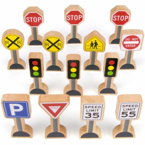 Brybelly TVEH-606 Street Signs Playset Perspective: front