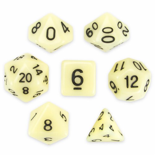 Brybelly GDIC-1142 Polyhedral Dice & Goblin Teeth - Set of 7 Perspective: front