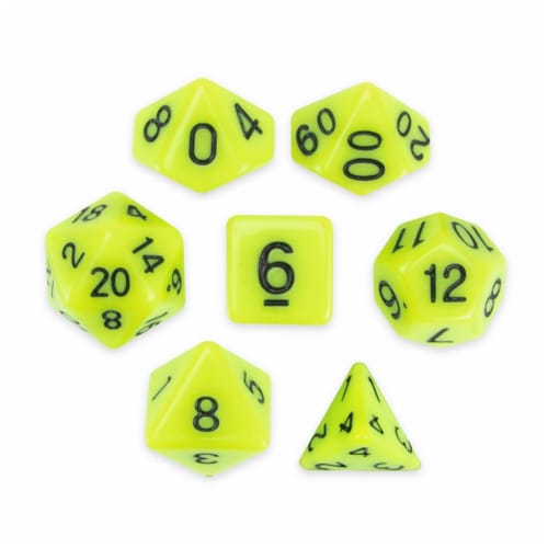 Brybelly GDIC-1145 Polyhedral Dice & Sticky Ichor -Set of 7 Perspective: front