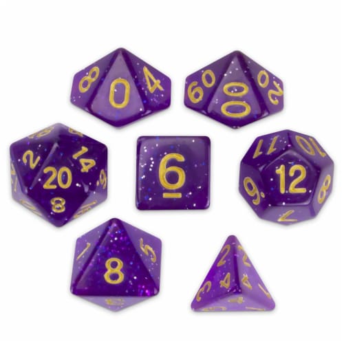 Brybelly GDIC-1152 Polyhedral Dice & Midnight Nebula -Set of 7 Perspective: front