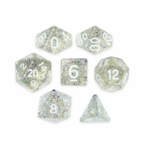 Brybelly GDIC-1156 Polyhedral Dice & Sparkle Vomit -Set of 7 Perspective: front