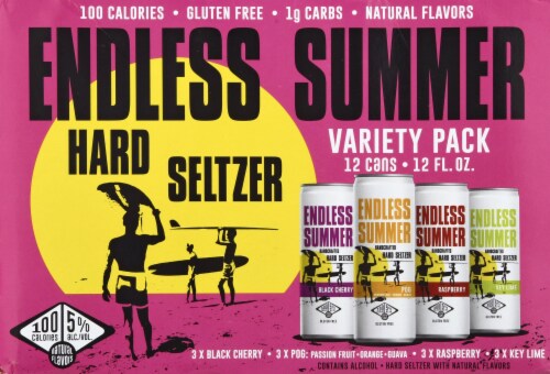 Endless Summer Hard Seltzer Variety Pack Perspective: front