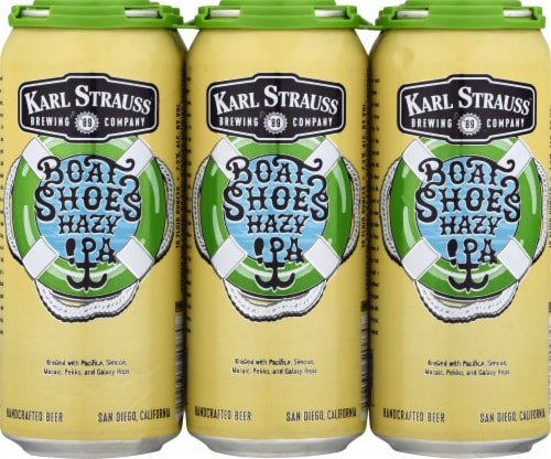 Karl Strauss Brewing Company Boat Shoes Hazy IPA Perspective: front