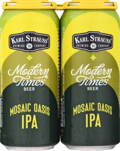Karl Strauss Brewing Company Mosaic Oasis IPA Modern Times™ Beer Perspective: front