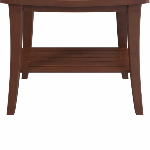 Hillsdale Preston Vanity Stool in Walnut Perspective: front