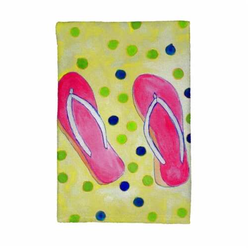 Betsy Drake KT404 Flip Flops Kitchen Towel Perspective: front