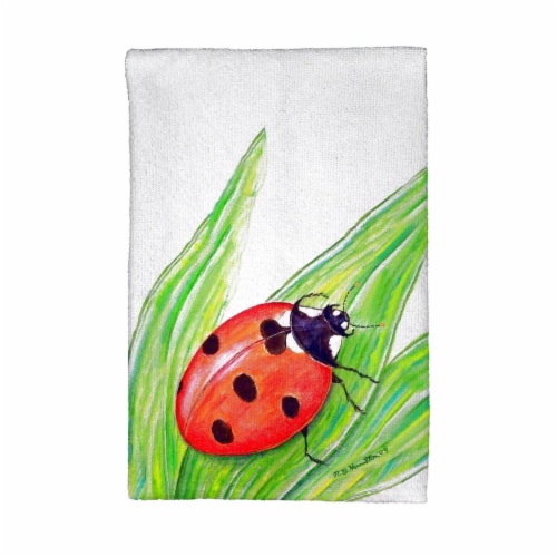 Betsy Drake KT457 Lady Bug Kitchen Towel Perspective: front