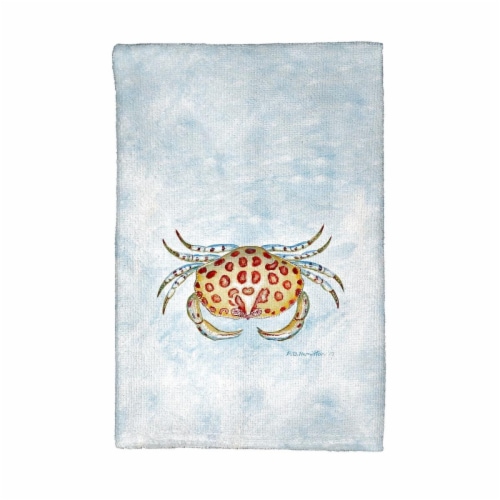 Betsy Drake KT772 Calico Crab Kitchen Towel Perspective: front