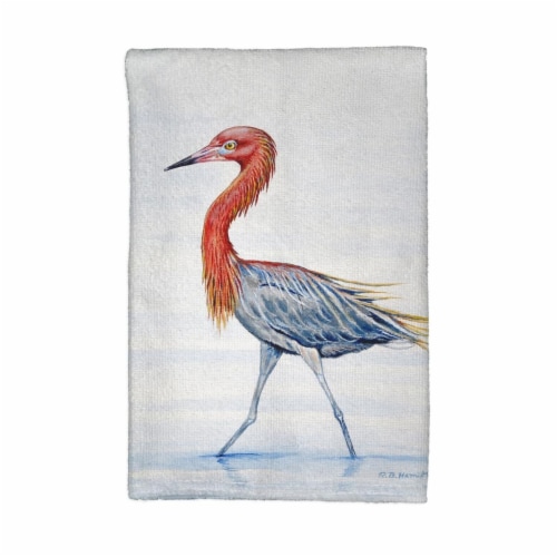 Betsy Drake KT820 16 x 25 in. Reddish Egret Kitchen Towel Perspective: front