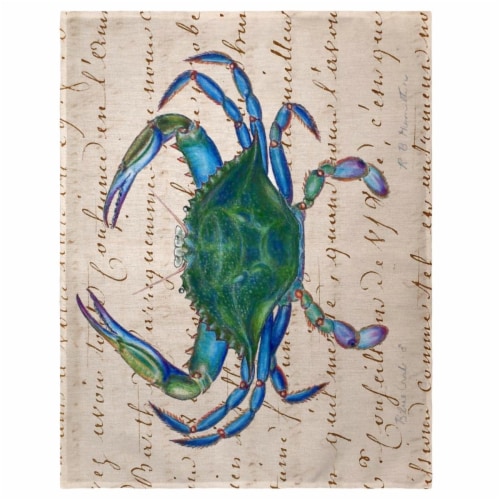 Betsy Drake PM005B 14 x 18 in. Male Blue Crab Place Mat - Set of 4 Perspective: front